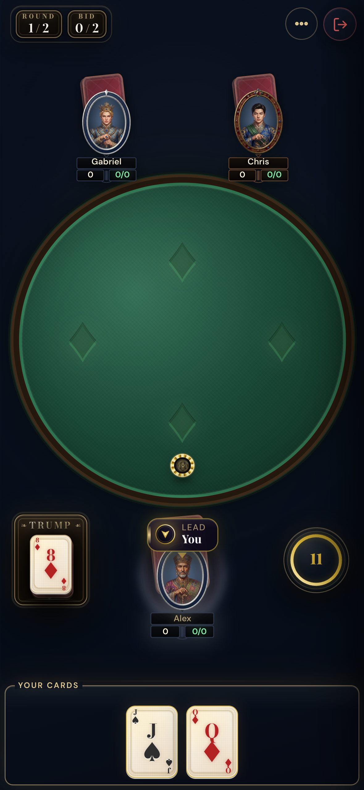 Rikiki Mobile Card Playing Phase